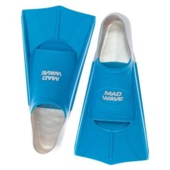 Mad Wave Short Blade Training Fins - Blue -Best Swimming Equipment 10022904 3