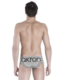 Akron Olly Circle Brief - White -Best Swimming Equipment 1120 olly bk 1