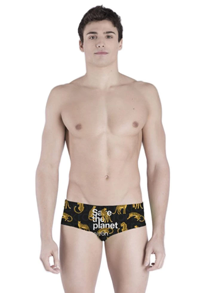 Akron Save The Leopard 14cm Trainer Swim Trunk - Black / Yellow 3 Akron Save The Leopard 14cm Trainer Swim Trunk - Black / Yellow