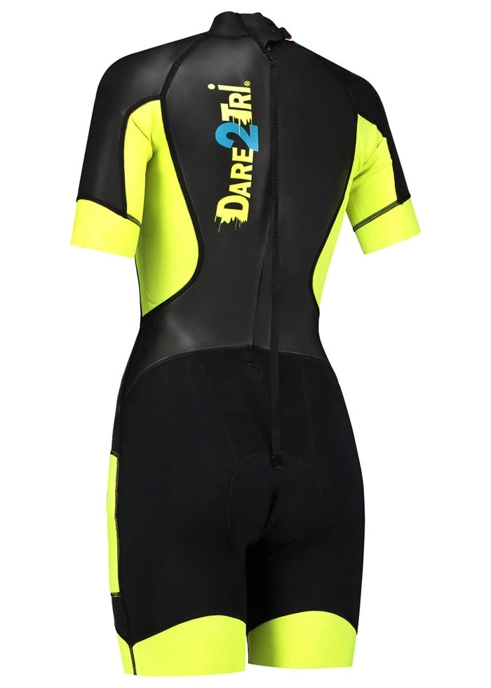 Dare2Tri Womens SwimRun GO Wetsuit - Black / Yellow 6 Dare2Tri Womens SwimRun GO Wetsuit - Black / Yellow - Image 4