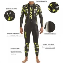 Zoot Men's Bolt Tri Wetsuit - Yellow / Silver 11 Zoot Men's Bolt Tri Wetsuit - Yellow / Silver -Best Swimming Equipment 3 m bolt features1