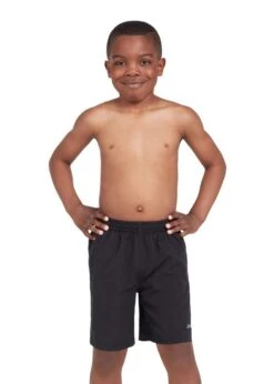 Zoggs Boys Penrith 15 Inch Length Ecordura Shorts - Black