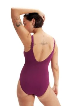 SPEEDO SHAPING AQUANITE 1 PIECE SWIMSUIT - BERRY COOL -Best Swimming Equipment 8 00307015355 x3