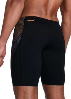 Speedo Tech Panel Jammer - Black/ Papaya Punch/ USA Charcoal -Best Swimming Equipment 8 04512h054 w2