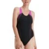 Speedo Plastisol Laneback Swimsuit - Black/ Neon Orchid -Best Swimming Equipment 8 11389c733 1