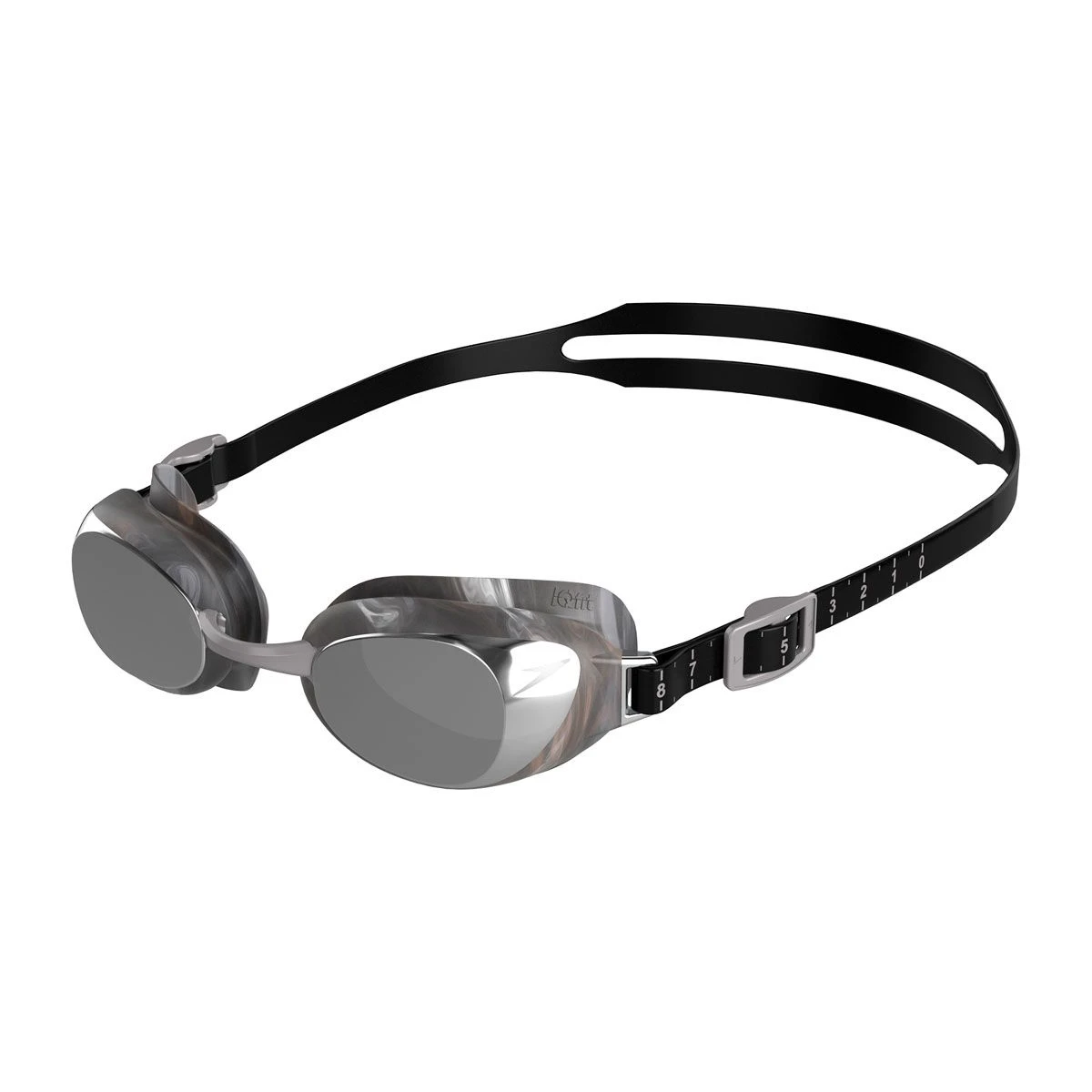 Speedo Aquapure Mirror Goggles - Black / Silver / Chrome 4 Speedo Aquapure Mirror Goggles - Black / Silver / Chrome - Image 2