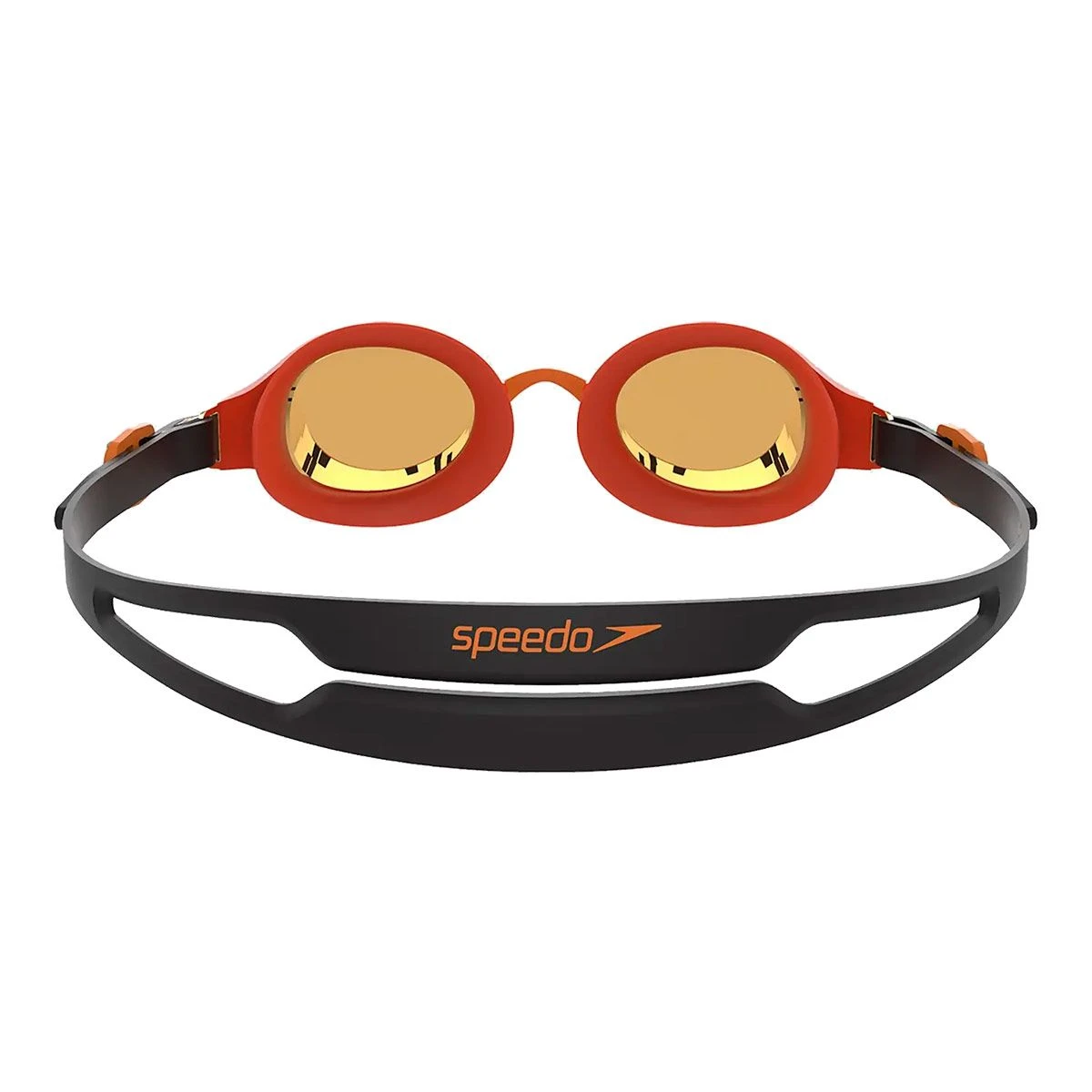 Speedo Hydropure Mirrored Junior Goggles - Black/Mango/Gold 4 Speedo Hydropure Mirrored Junior Goggles - Black/Mango/Gold - Image 2