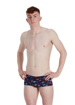 Speedo Kaleidoscope 17cm Training Brief - Black/ Blue/ Adriatic/ Tangerine