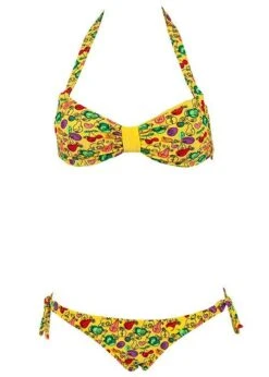 Arena Womens Little Fruit Neckholder Swim Bikini Yellow