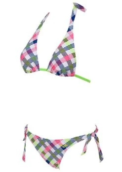 Arena Womens Checks Triangle Swim Bikini White / Multi-Coloured -Best Swimming Equipment 87060 16 checks triangle 2