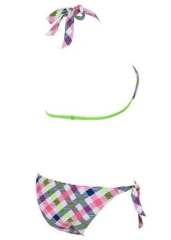 Arena Womens Checks Triangle Swim Bikini White / Multi-Coloured -Best Swimming Equipment 87060 16 checks triangle back 2