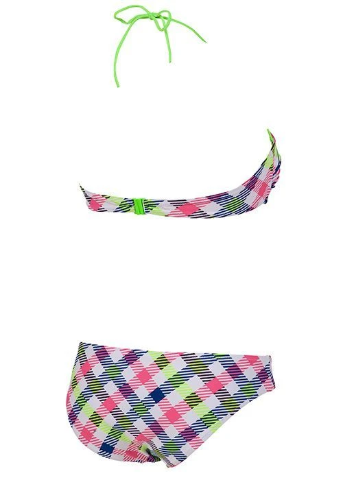 Arena Womens Checks Bandeau Swim Bikini White/Multi-coloured 6 Arena Womens Checks Bandeau Swim Bikini White/Multi-coloured - Image 4