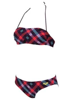 Arena Womens Checks Bandeau Swim Bikini Purple/Multi-coloured 8 Arena Womens Checks Bandeau Swim Bikini Purple/Multi-coloured -Best Swimming Equipment 87061 99 checks bandeau 2