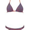 Arena Womens Stripes Triangle Swim Bikini Orange/Turquoise -Best Swimming Equipment 87063 82 stripes triangle front 2