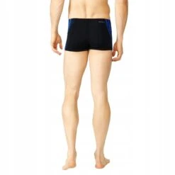 Adidas Men's AdiClub Trunks - Black / Blue -Best Swimming Equipment aj8331 bk