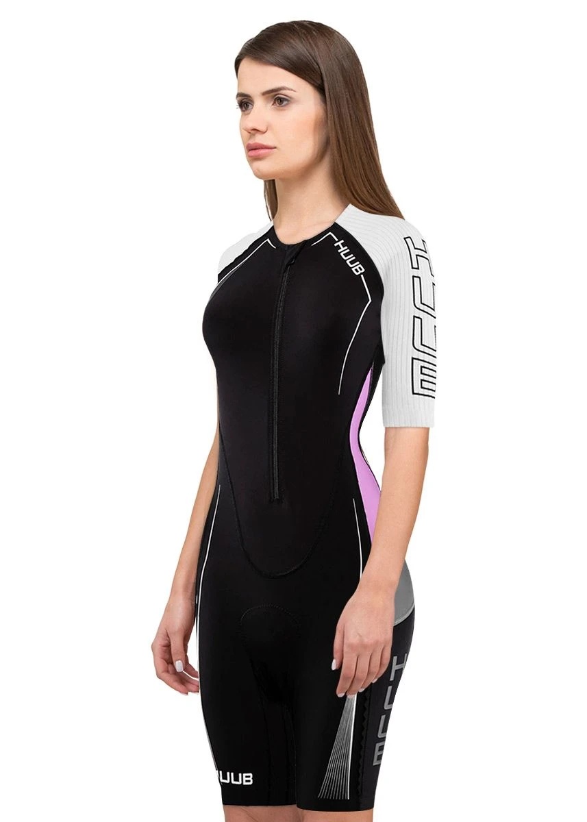HUUB Women's Anemoi Aero Tri Suit - Black / Lilac 3 HUUB Women's Anemoi Aero Tri Suit - Black / Lilac