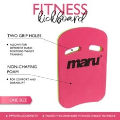 Maru Two Grip Kickboard - Pink/ Lime -Best Swimming Equipment at7123 2