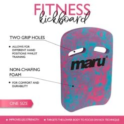 Maru Swirl Two Grip Kickboard - Blue / Pink -Best Swimming Equipment at7125 2