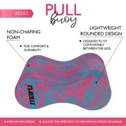 Maru Swirl Pull Buoy - Blue / Pink -Best Swimming Equipment at7127