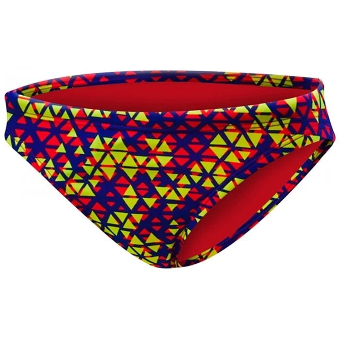 TYR Modena Trinity Swim Bikini Bottom - Red / Yellow 3 TYR Modena Trinity Swim Bikini Bottom - Red / Yellow
