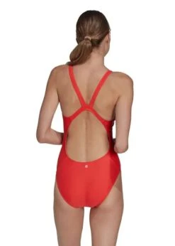 Adidas MID 3-Stripes Swimsuit - Red/White -Best Swimming Equipment hr7591 2