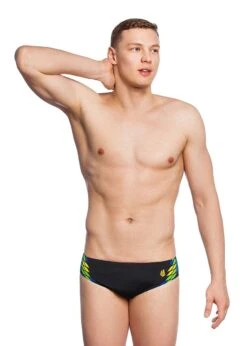 Mad Wave Men's Storm Swim Trunks - Black / Yellow