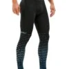 2XU Men's Power Recovery Compression Tights - Black/Denim -Best Swimming Equipment ma4417b blk dnm 00