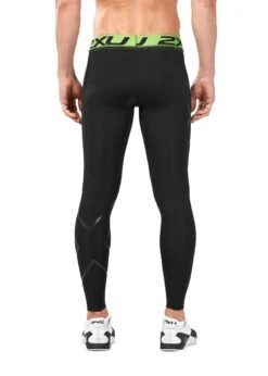 2XU Men's Refresh Recovery Compression Tights - Black / Nero -Best Swimming Equipment ma4419b blk nro 01 2a6188fb 776a 4bef 9b4c 3ee268520f38 600x