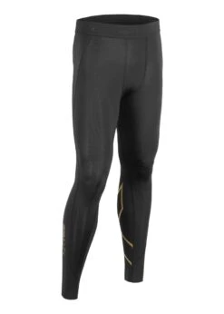 2XU Men's MCS X Training Competition Tights - Black/Gold -Best Swimming Equipment ma5365b blk gld 00