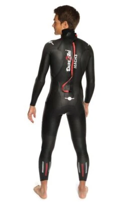 Dare2Tri Mens MACH3 S.7 Wetsuit - Black / Red 9 Dare2Tri Mens MACH3 S.7 Wetsuit - Black / Red -Best Swimming Equipment mens mach3 model back