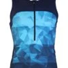 2XU Men's Active Tri Singlet - Midnight/Blue Terrain -Best Swimming Equipment mt5541a f