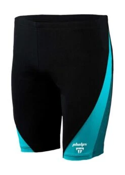 Phelps Men's Arkos Jammer - Black/Turquoise -Best Swimming Equipment sm434014 4 1 2