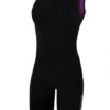 Zone3 Women's Steamline Sleeveless Swim Skin - Black / Purple