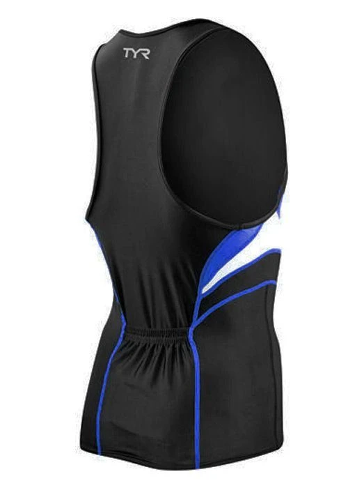 TYR Competitor Male Triathlon Tank Black/White/Blue 4 TYR Competitor Male Triathlon Tank Black/White/Blue - Image 2