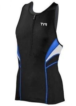 TYR Competitor Male Triathlon Tank Black/White/Blue