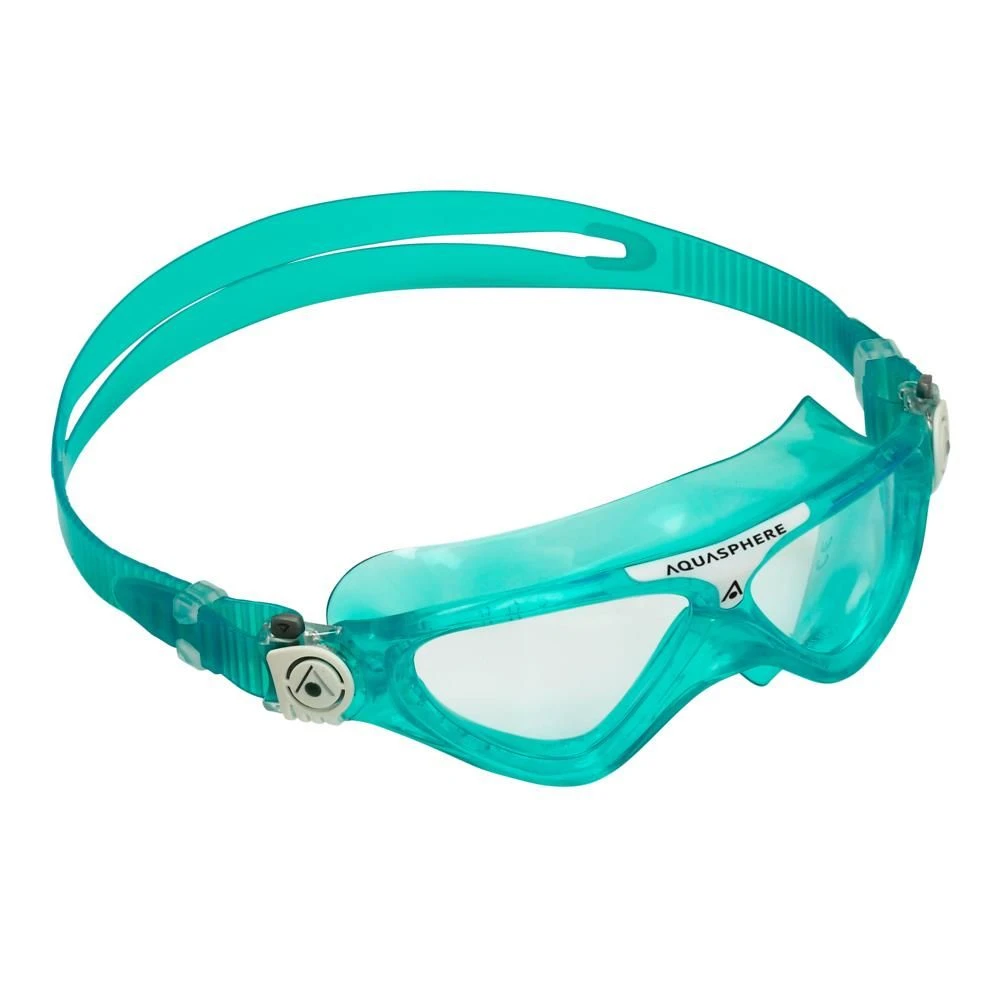 Aqusphere Vista Junior Clear Lens Goggles - Green/White 5 Aqusphere Vista Junior Clear Lens Goggles - Green/White - Image 3