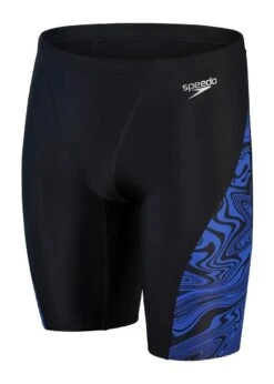 Speedo Allover V-Cut Jammer - Black/ Chroma Blue -Best Swimming Equipment tumbnail 03315410 c888 4623 a916 922cc9d8c1d0