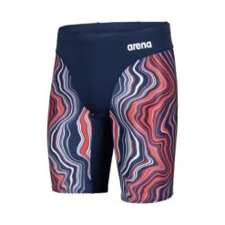 Arena Marble Print Jammer - Navy/Red/Multi -Best Swimming Equipment tumbnail 0549f7b2 f657 45d9 b342 5a5421dc6ffe
