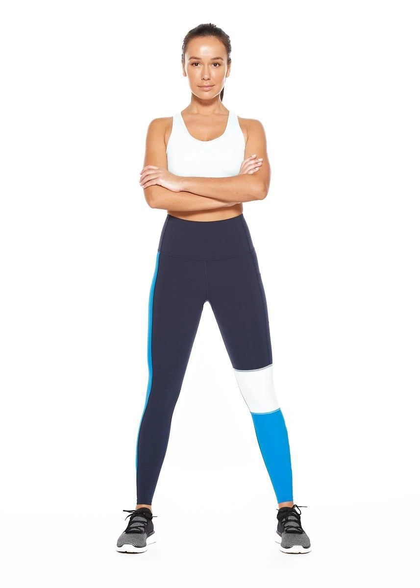 2XU Women's Form Block Hi-Rise Compression Tights - Midnight/ White 6 2XU Women's Form Block Hi-Rise Compression Tights - Midnight/ White - Image 4