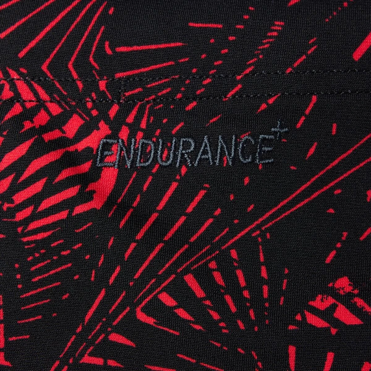 Speedo Allover V-Cut Jammer - Black/ Lava Red 6 Speedo Allover V-Cut Jammer - Black/ Lava Red - Image 4