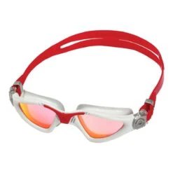 Aquasphere Kayenne Red Titanium Mirrored Goggles - Grey/ Red