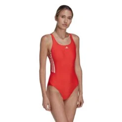 Adidas MID 3-Stripes Swimsuit - Red/White