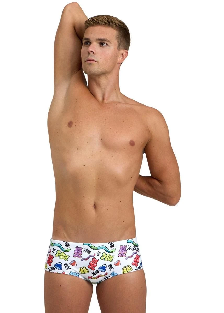 Arena Crazy Gummy Low Waist Swim Short - White/Multi 4 Arena Crazy Gummy Low Waist Swim Short - White/Multi - Image 2