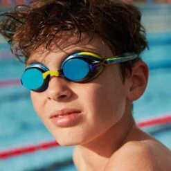 Speedo Vengeance Mirror Junior Goggles - Pool Blue/ Atomic Lime/ Ocean Blue -Best Swimming Equipment tumbnail 2cffc5b2 0c35 4721 9a43 8b0c24a09005