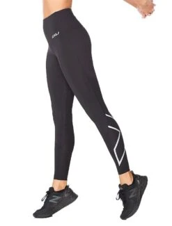 2XU Women's Motion Hi-Rise Compression Tights - Black/ Silver -Best Swimming Equipment tumbnail 386cec3b 91a9 4046 a630 da6cdd3203a5