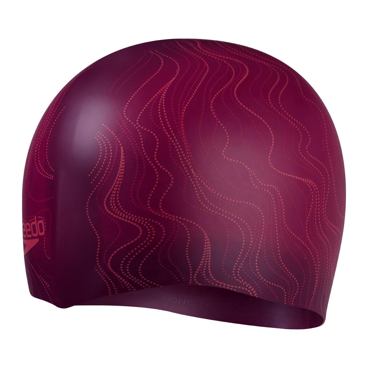 Speedo Long Hair Printed Silicone Cap - Chockaberry/ Cherry/ Cinder Rose 3 Speedo Long Hair Printed Silicone Cap - Chockaberry/ Cherry/ Cinder Rose