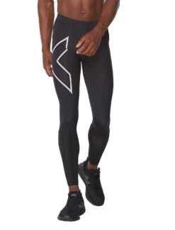 2XU Men's Aero Vent Compression Tights - Black / Silver Reflective