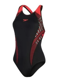 Speedo Placement Laneback Swimsuit - Black/ Fed Red/ White -Best Swimming Equipment tumbnail 4a971847 41e5 4194 a73c 95d382358d60