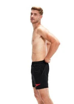 Speedo Sport Logo 16" Watershort - Black / Fed Red