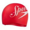 Speedo Logo Placement Silicone Cap - Speedo Red/ White